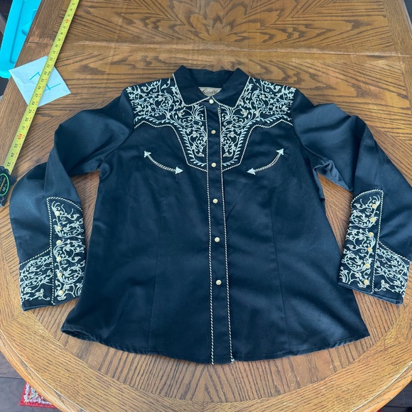 SCULLY MEN'S EMBROIDERED GUNFIGHTER LONG SLEEVE PEARL SNAP WESTERN SHIRT - Picture 11 of 11